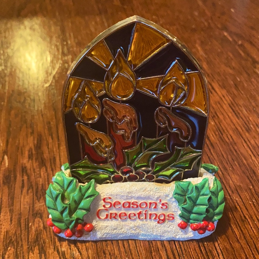 Stained glass holiday decor